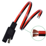 5pcs Single Ended Extension Cabl 18AWG SAE Quick Disconnect Plug Cable for Automobile and Solar Panel