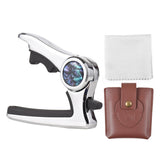 DK iP-1Pro Multifunctional Capo Zinc Alloy Guitar Tone Changer with PU Leather Pouch for Acoustic Electric Guitars Bass
