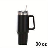 1pc Reusable Vacuum Tumbler With Straw 30oz/40oz - Double Layer Stainless Steel Insulated Drinking Cup, Car Handy