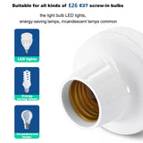 Remote Control Light Socket E27 Bulb Socket Adapter Zigbee Smart Light Holder WIFI Intelligent Voice Light Socket White