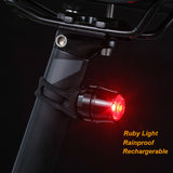 ESLNF Cycg Rechargeable 3 Mode Waterproof Bicycle Taillight LED USB Safety Saddle Bike Rear Light Accessoires