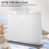 A4 Flip Multi-Page Table Card Rack Display Stand Holder Desk Menu Photo Album Picture Frame