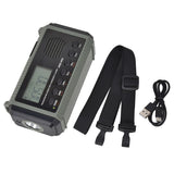 Hand Crank AM FM SW NOAA Weather 4 Ways 10000MAh Solar Powered Radio Torch SOS Alarm Power Bank for Survival