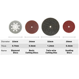 60PCS For Dremel Accessories Dia Cutting Discs Sanding Grinding Wheel Circular Saw Blade Rotary Tool Set