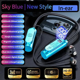 Wireless Earphones Neckband Headphones Gaming LED Display Stereo Sports Headset Halter Waterproof Magnetic Earbuds