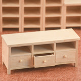 1/12 Miniature Furniture Wooden TV Display Storage Cabinet For Dollhouse Decoration Accessories