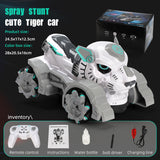 Straight Tiger spray Drift Racing High Speed Music Light 2.4g Remote Control Children's Electric Toy Car