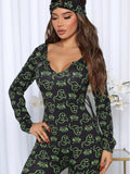 Women's Fashion Casual Digital Printing Jumpsuit