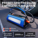 Emergency Jump Starter with Air Compressor 10000Mah Peak Current 1000A Battery Pack Car Rescue Starting Power Bank