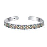 Diamond Inlaid Exotic Style Retro Heavy Industry Bracelet