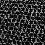 2X Cast Iron Cleaner -Premium 316 Stainless Steel Chainmail Scrubber , 8X6 Inch