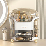 1pc Dust-Proof Cosmetics Storage Box with Drawer - Large Capacity Organizer for Skin Care Products and Finishing Shelf