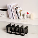 Acrylic Desktop Book Stand High Color Value Textbook Storage Holder Bookshelf Dividers File Organizer For School Office Supplies