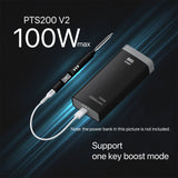 PTS200 V2 100W Electric Soldering Iron Portable Quick Warm-Up Tin Melting Open Source Supports PD3.0 Firmware Upgradeable Battery Not Included T12/TS100 Compatible