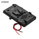 Andoer Back Pack Plate Adapter with D-tap Output Sony V-Mount V-Lock Battery External for DSLR Camera Camcorder Video Light