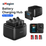 Station Compatible For Hero13 Black Battery Charging Box With Lighting Modes 3 TF Card Slots