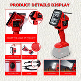 16.2W 1250LM LED Work for Milwaukee//14.4V-18V Li-ion Battery Dual Light Source Vertical Lamp Flashlight