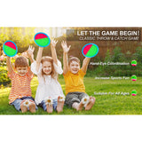 Toys Toss And Catch Set Games With Paddle 4 Ball For Kids Adults Outdoor Game