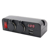 DIY USB 3.1A Charger Dual Cigarette Lighter Socket Splitter Voltmeter On/Off Switch for Car Rv Truck Marine Boat Camper