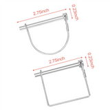 10 Pieces Shaft Locking Safety Coupler Pin 1/4 Inch Diameter in 2 Shapes of Square and Arch (Sier)