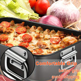 1pc, Lasagna Pan, Baking Pan For Oven, 40.64x30.48x7.62 Cm Baking Dishes For Oven, Roasting Pan Brownie Pan With Handles, Rectangle Cake Pans Sets For Baking, Deep Baking Pan, Nonstick Bakeware