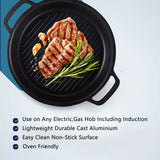 1pc, Cast Aluminum Griddle Pan For Stove Top, Lighter Than Cast Iron Skillet Pancake Griddle, Nonstick Kitchen Stove Top Grill