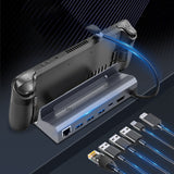 1 PCS 6 In 1 USB C Hub USB C Docking Station To -Compatible 4K60hz RJ45 PD100W Dock USB 3.0 HUB Extended Dock USB-C Hub