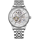 GUANQIN Mechanical Hollow out Dial Men's watches Stainless steel Luxury Waterproof watch for men Luminous Automatic Man watch