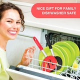 2 Pieces Silicone Turners,Flexible Pancake Turner,Wide Round Kitchen Flipper Spatula,For Eggs Pancakes Burgers Steaks
