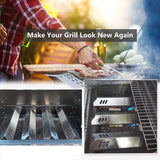 4Pcs Universal Steel Heat Plate Shield, Heat Tent, Flavorizer Bar, Burners Cover NEW