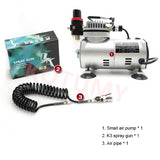 220V 1/5 HP Quiet Portable Air Pump Airbrush Mini Compressor Tattoo Manicure Cake Spray Gun