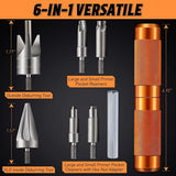 2X Multitool With Drill Hex Adapter, Case Chamfer Deburring Hand Tools For Reloading, For Removing Crimps, Fits Case.