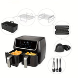 1set, Air Fryer Accessories Set, Oven Accessories, Air Fryer Tools/Rack For Most Dual Basket Air Fryer Models For 7.6-9.6L