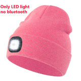 Bluetooth Earphone Music Hat Winter Wireless Headphone Cap Rechargeable Warm Knitting Beanie With LED Light