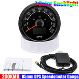 85mm GPS Speedometer Gauge With Antenna 0~200KMH 7 Color BackLight Trip ODO COG Odometer+Turn Light for Marine Car 12V 24V