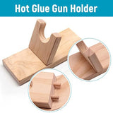 1 PCS Hot Glue-Gun Holder Wood Hot Melt Glue-Gun Stand Hot Melt Glue-Gun Base Craft Room Organizer
