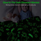 Glow In The Dark Kids, Toddler Blanket Boys, Dinosaur Gifts For Boys/Kids(A) Durable
