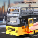 4 Channels RC Electric Double Layer Bus With LED Lights For Boys Girls Remote Control School Bus Sightseeing
