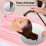 Portable Iatable Shampoo Basin Durable Drain Tube Air Pump Washing Sink Foldable Detachable Hair Wash Tub Bedridden
