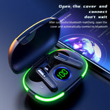 New PRO80 Stereo Bluetooth Headset TWS5.1 Intelligent Touch LED Digital Display Cool Breath Light Game