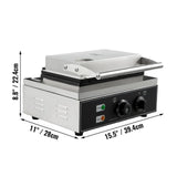 Factory Wholesale Commercial Rectangle Baker 10pcs Nonstick Electric Belgian Waffle Maker Snack hine