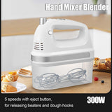 Electric Dough Mixer Egg Beater, Fast 5 Gear, Low Noise, Strong Power, Handheld Food, Kitchen, Dropshipping, Factory
