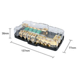 Box With LED Light Fuse Holder Suitable For RV Camping Car Power Shunt 12V-24V