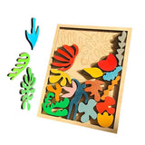 1 PCS Matisse Montessori Puzzle Wooden Toys Random Color Wood Early Educational Gift For Kids 1-3 Years Old