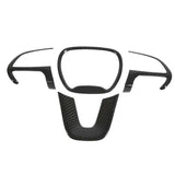4pcs Carbon Fiber Steering Wheel Cover Trim Replacement for Dodge Challenger Car Interior Accessories