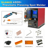 SUNKKO A300+ Built-in Air Compressor Integrated Lithium Battery Spot Welder 6000W 1200A Industrial Grade Pneumatic
