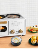 Posida 1100W 3 In 1 Breakfast Maker With Frying Pan, Toaster Oven And Boil Pot