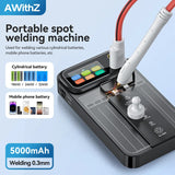 AWithZ Portable Handheld Small Mini Welding Machine - Battery Soldering Spot Welder Repair Tool DIY, 5000mAh