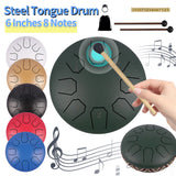 Steel Tongue 6 Inch 8 Notes Hollow Music Ethereal Yoga Meditation Drum Percussion Instruments Gifts
