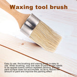 Chalk & Wax Paint Brush for Furniture - DIY Painting and Waxing Tool,Milk Paint,Stencils,Natural Bristles (4Pcs)